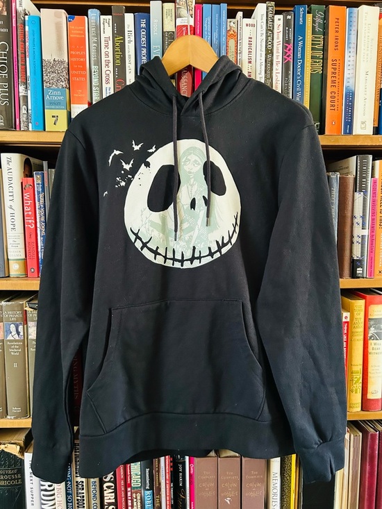 Old Navy Tops - NWT Old Navy Disney Nightmare Christmas Jack Sally Black Hooded Sweatshirt sz M